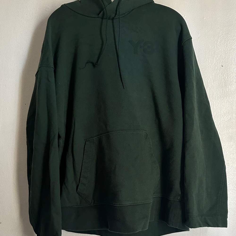 Y-3 Dark Green Pullover Hoodie